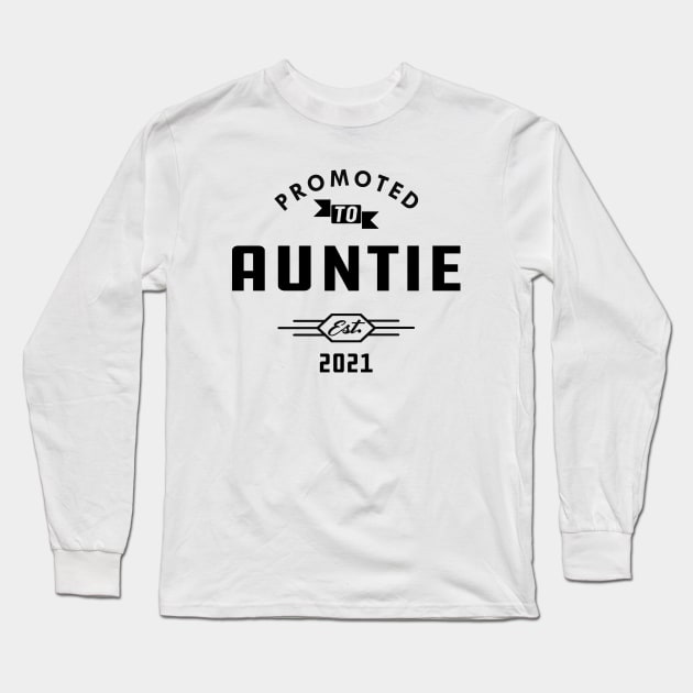 New Auntie - Promoted to auntie est, 2021 Long Sleeve T-Shirt by KC Happy Shop